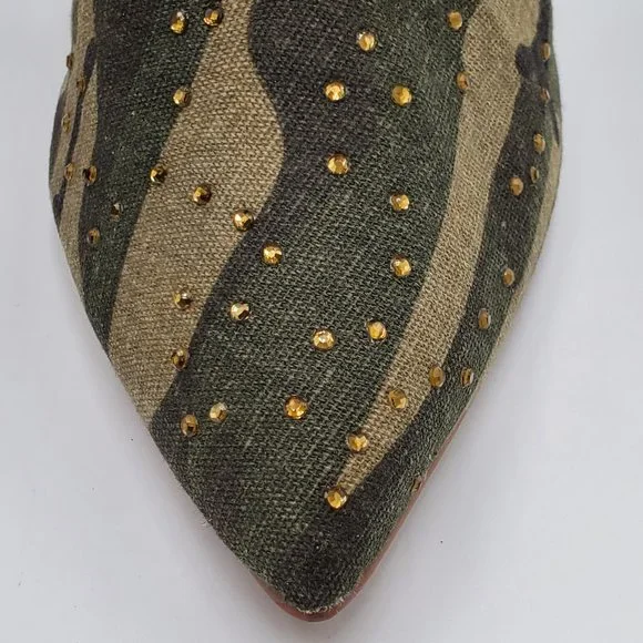 Steve Madden Rhinestone Studded Camouflage Booties NWOT